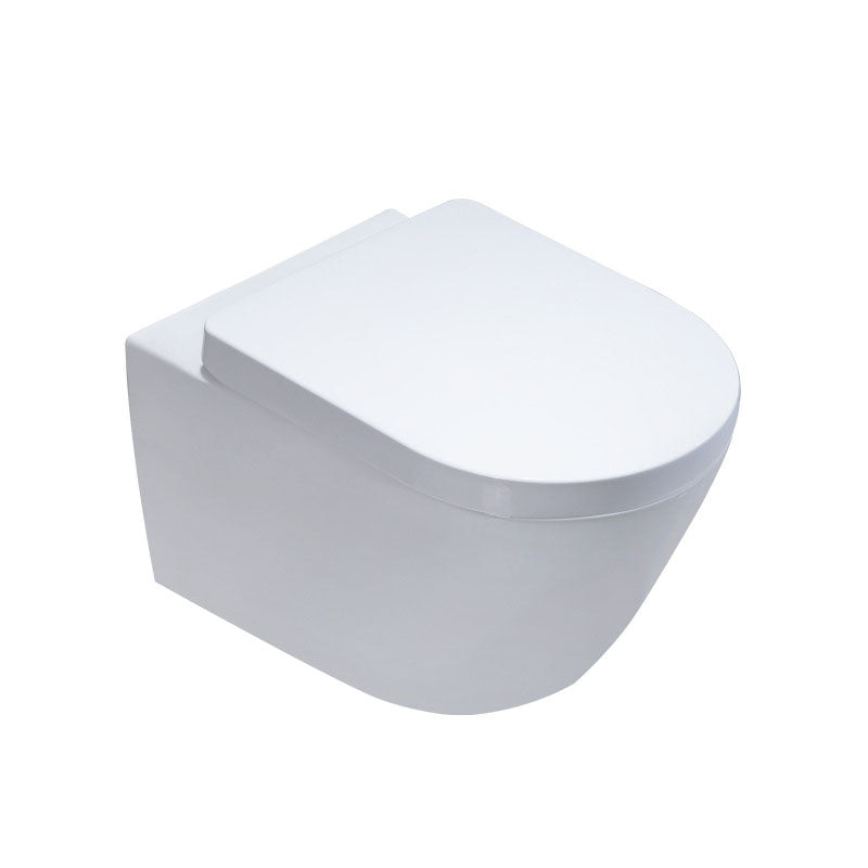 High Efficiency Flush Toilet Elongated Wall Mount Household Small Toilet Seat Included