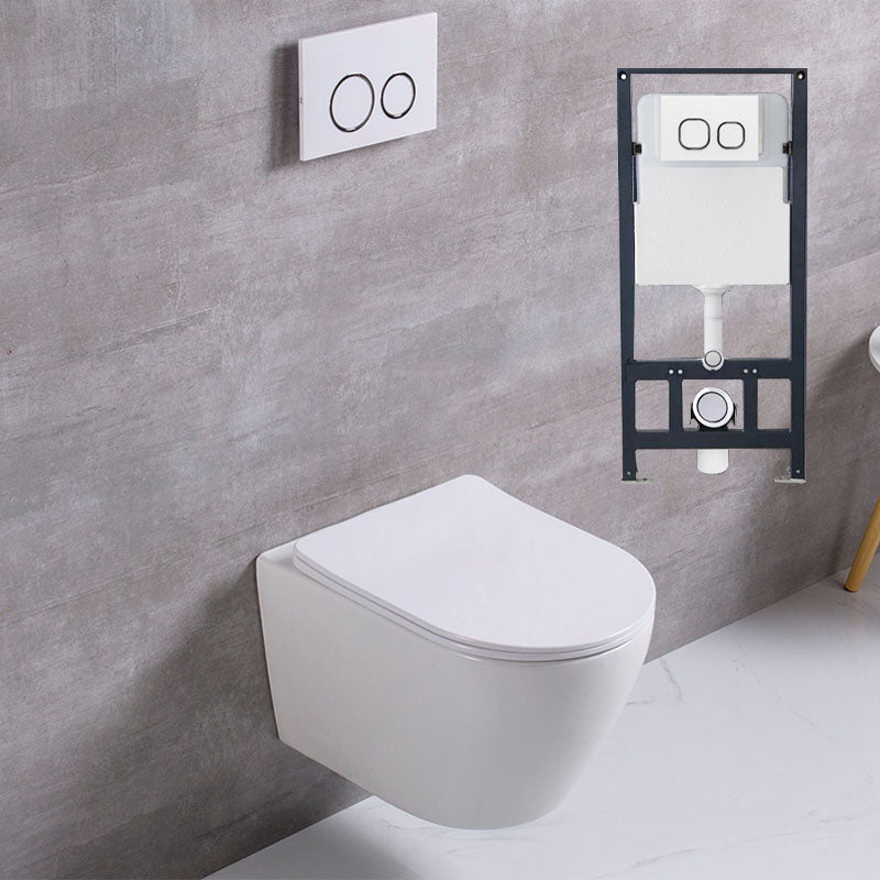 Small Apartment All-mounted Toilet Concealed Tank Toilet with Slow Close Seat