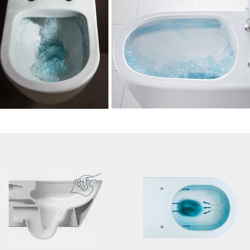 Small Apartment All-mounted Toilet Concealed Tank Toilet with Slow Close Seat