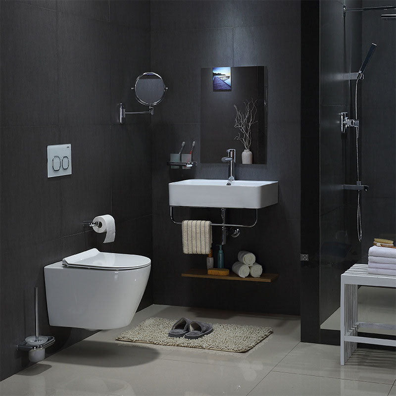 Small Apartment All-mounted Toilet Concealed Tank Toilet with Slow Close Seat