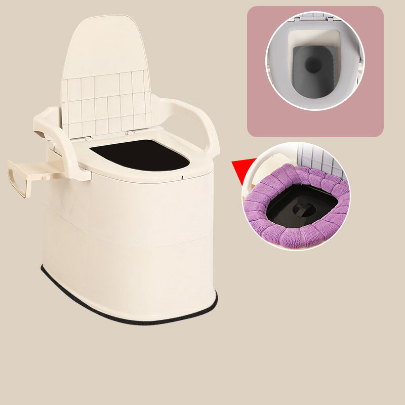 Modern Plastic Toilet Floor Mounted Toilet Bowl with Toilet Seat for Bathroom