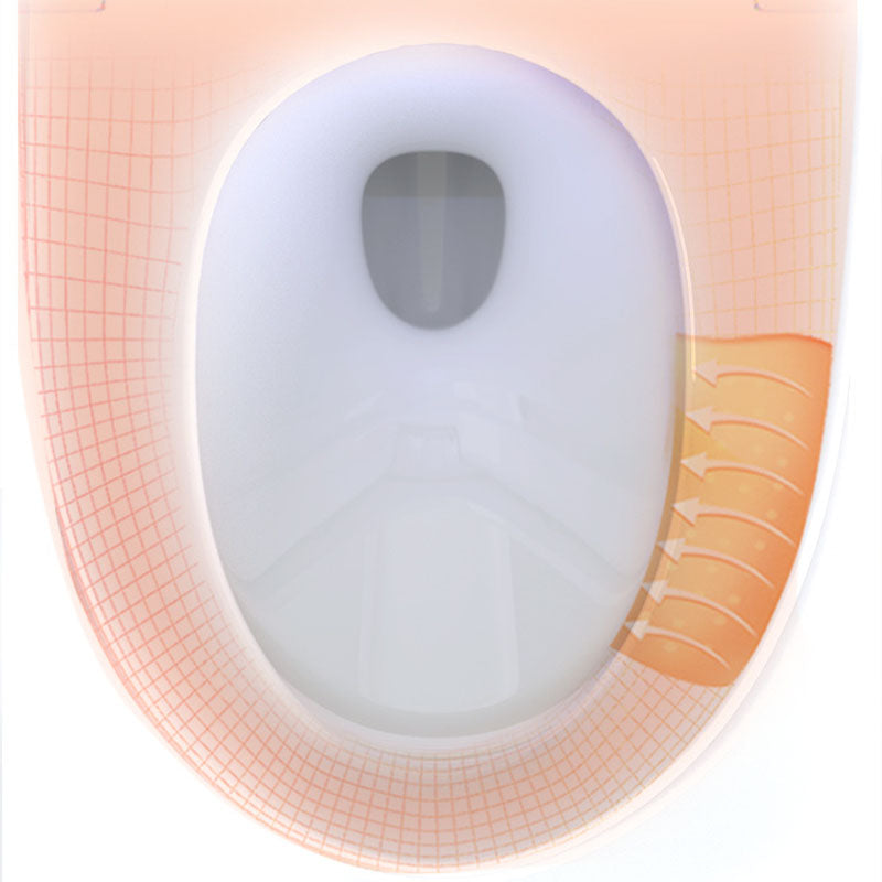 Modern Concealed Toilet Bowl All-In-One White Toilet with Seat for Bathroom