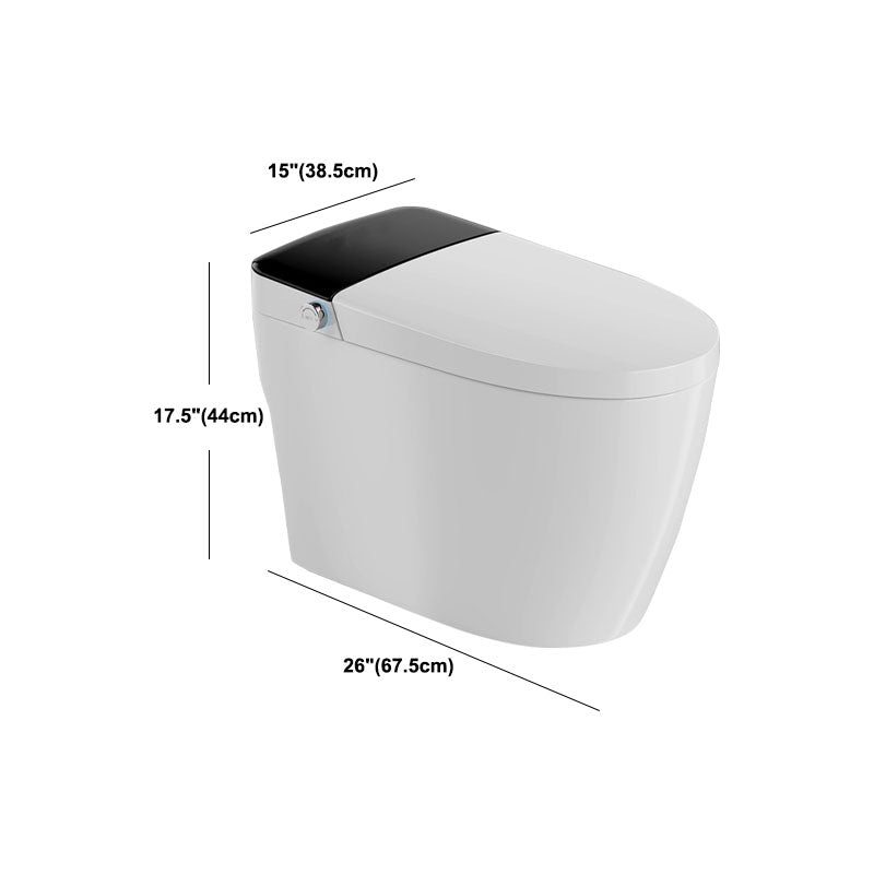 Modern Concealed Toilet Bowl All-In-One White Toilet with Seat for Bathroom