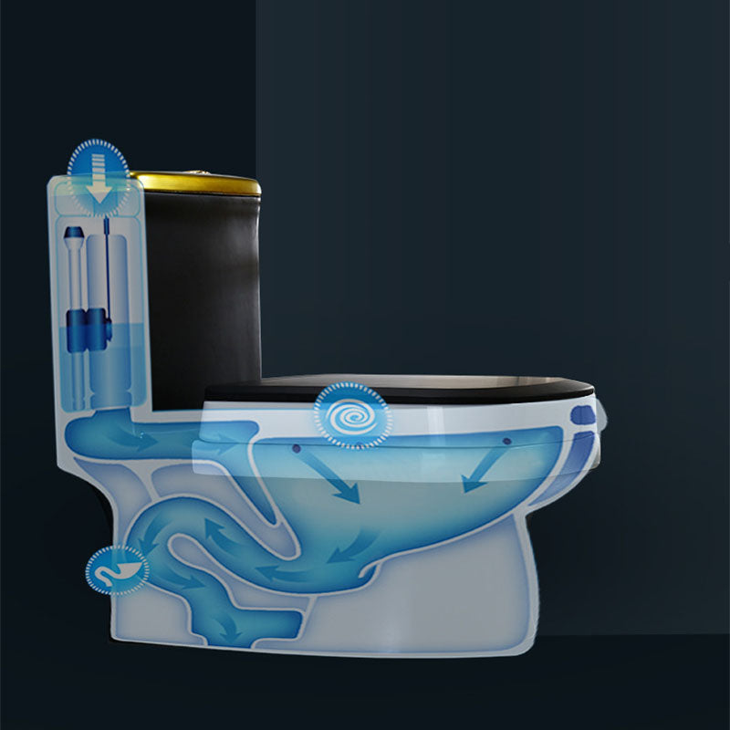 Siphon Jet Toilet Water Efficient Compact Toilet with Ceramic Glazed Surface