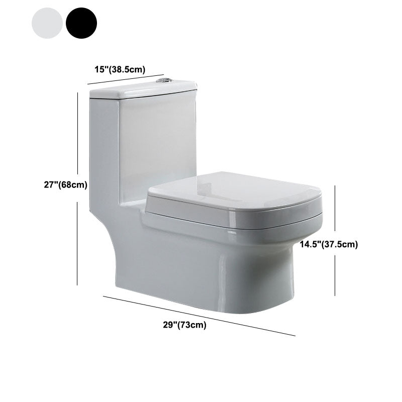 Siphon Jet Toilet Water Efficient Compact Toilet with Ceramic Glazed Surface