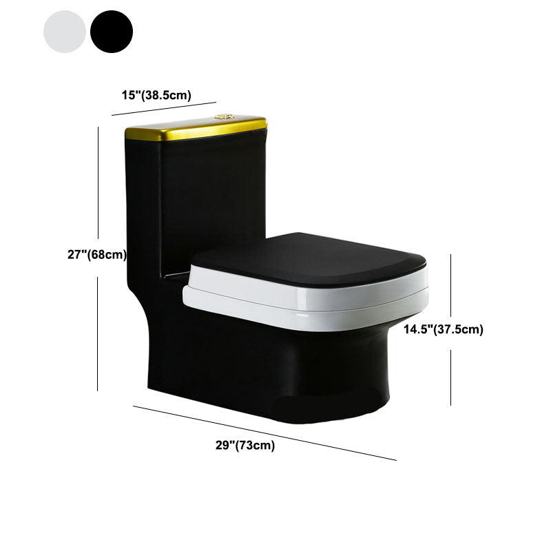 Siphon Jet Toilet Water Efficient Compact Toilet with Ceramic Glazed Surface