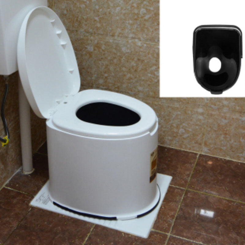 Contemporary Plastic Toilet Floor Mounted Toilet Bowl with Seat for Bathroom