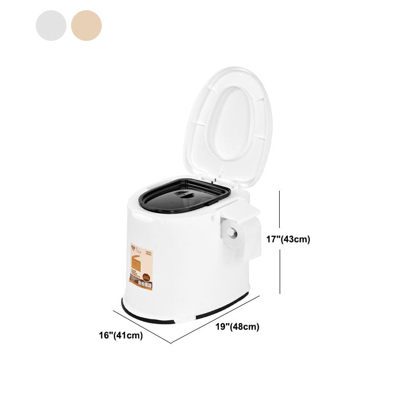 Contemporary Plastic Toilet Floor Mounted Toilet Bowl with Seat for Bathroom