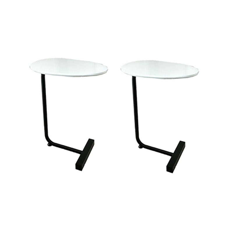 Modern C Corner Table Solid Wood Side End Table for Living Room