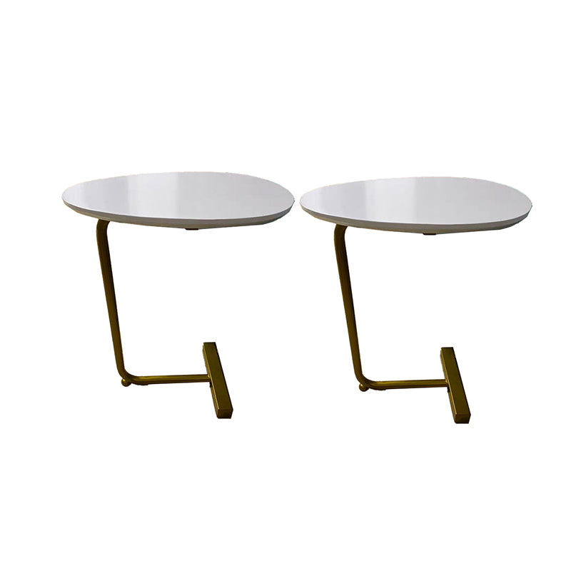 Modern C Corner Table Solid Wood Side End Table for Living Room