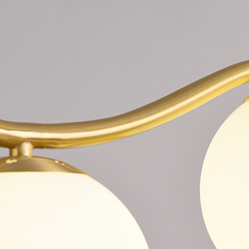 Industrial Style Globe Shape Island Lights Metal 3/4 Lights Pendant Light in Gold