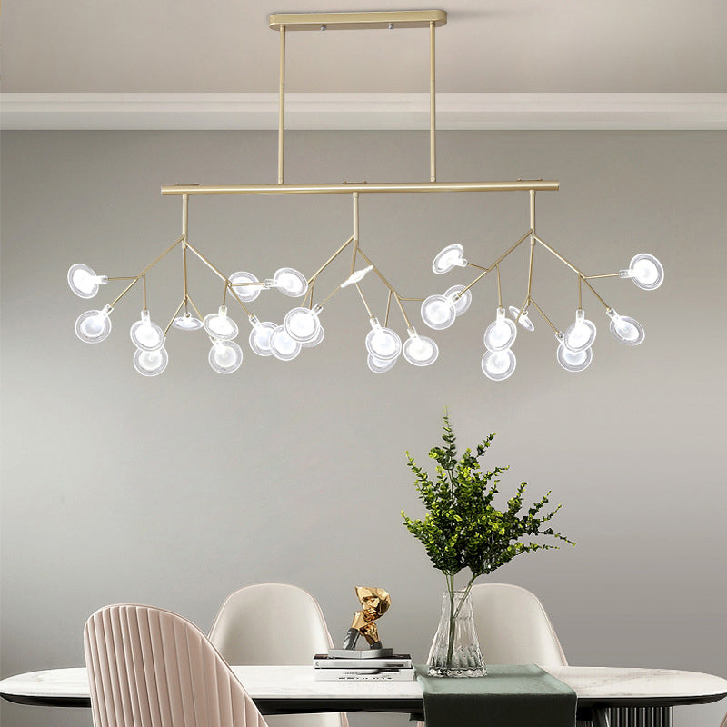 Modern Firefly Island Lighting Metal Multiple-Light Island Pendant Lights