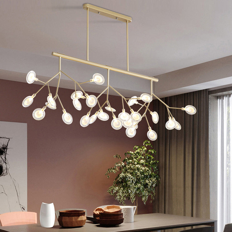 Modern Firefly Island Lighting Metal Multiple-Light Island Pendant Lights