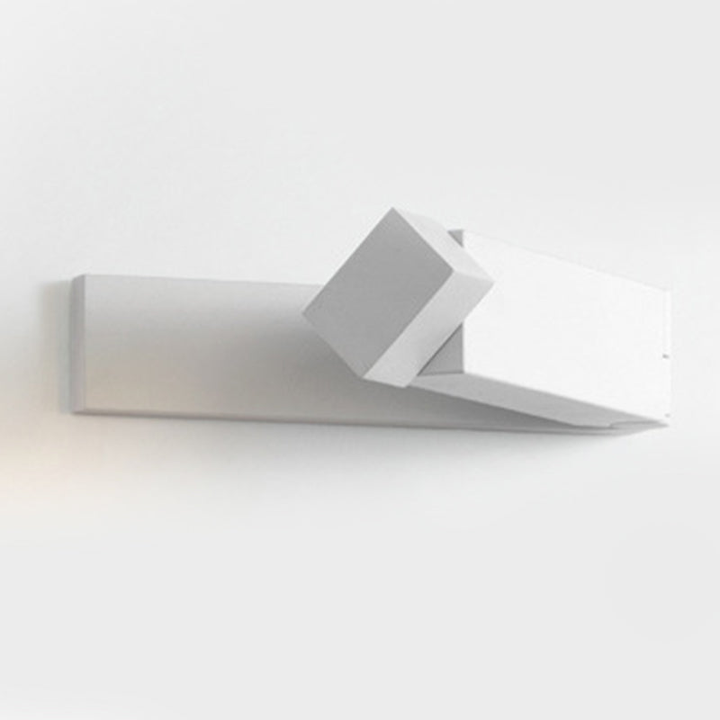 1 Light Square Flush Mount Wall Sconce Contemporary Metal Wall Light Sconces