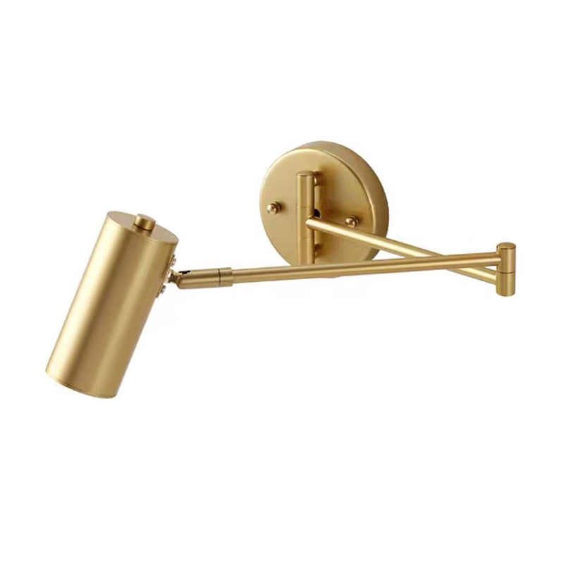 1 Light Cylinder Wall Mounted Lamp Contemporary Metal Wall Lighting Ideas