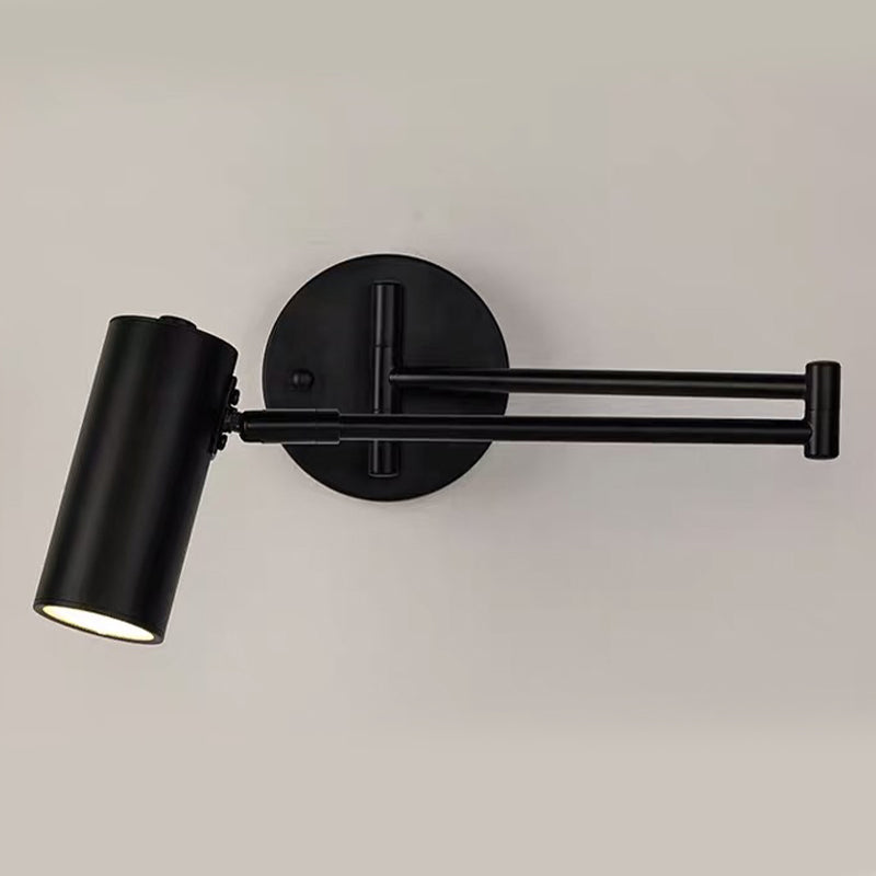 1 Light Cylinder Wall Mounted Lamp Contemporary Metal Wall Lighting Ideas