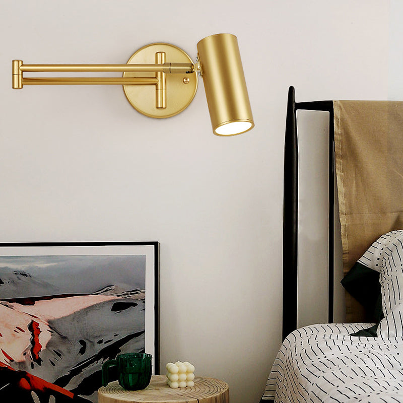 Metal Cylinder Wall Light Sconces Minimalism 1 Light Wall Mounted Lamp