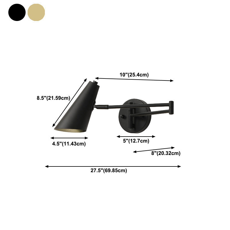 Metal Cylinder Wall Light Sconces Minimalism 1 Light Wall Mounted Lamp