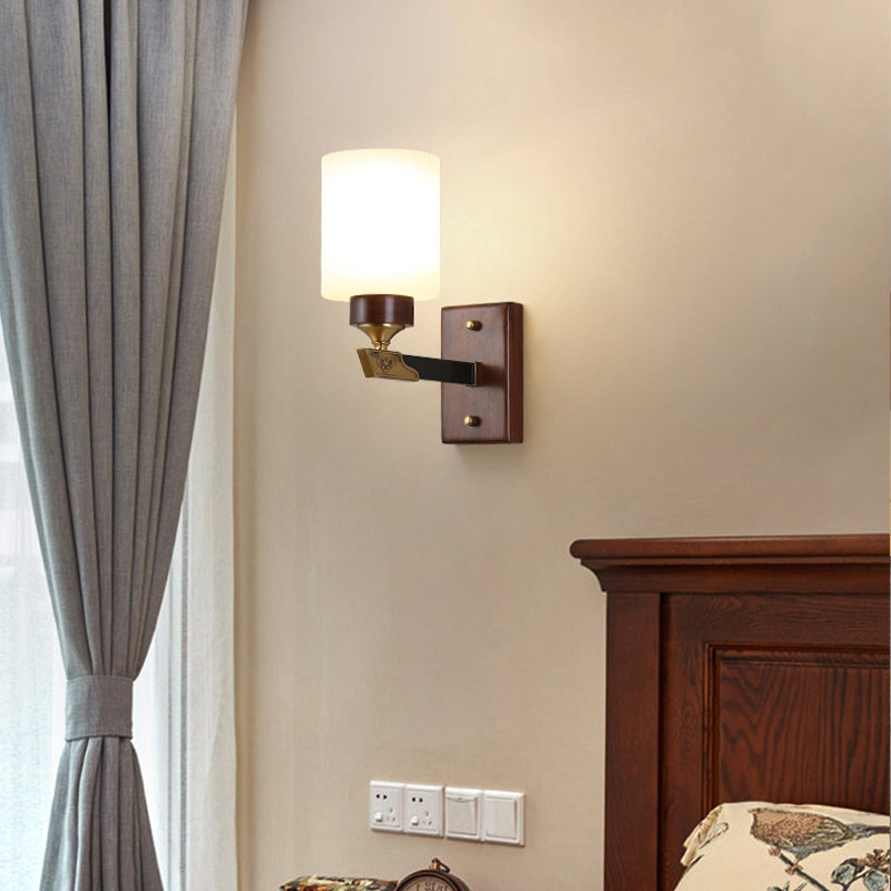 1 Light Wall Sconce Lighting Modern Wood Wall Light Fixture for Dining Room