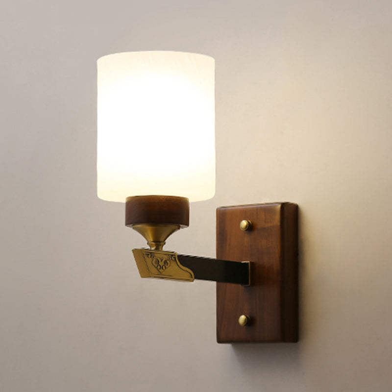 1 Light Wall Sconce Lighting Modern Wood Wall Light Fixture for Dining Room