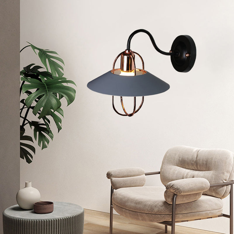 Modern Geometric Sconce Light Fixture Metal 1-Light Wall Lights