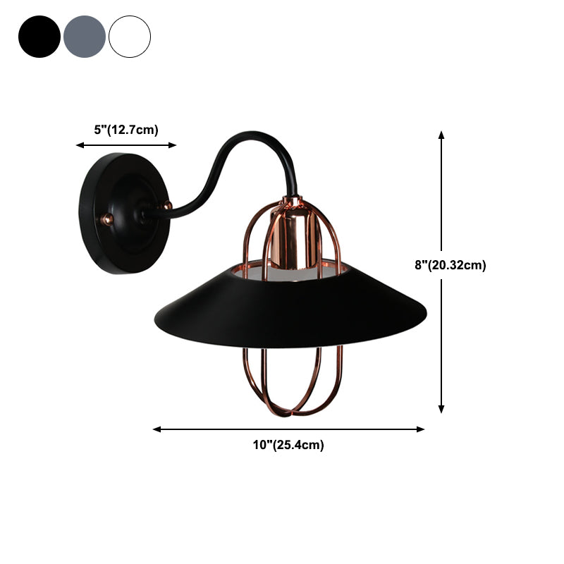 Modern Geometric Sconce Light Fixture Metal 1-Light Wall Lights