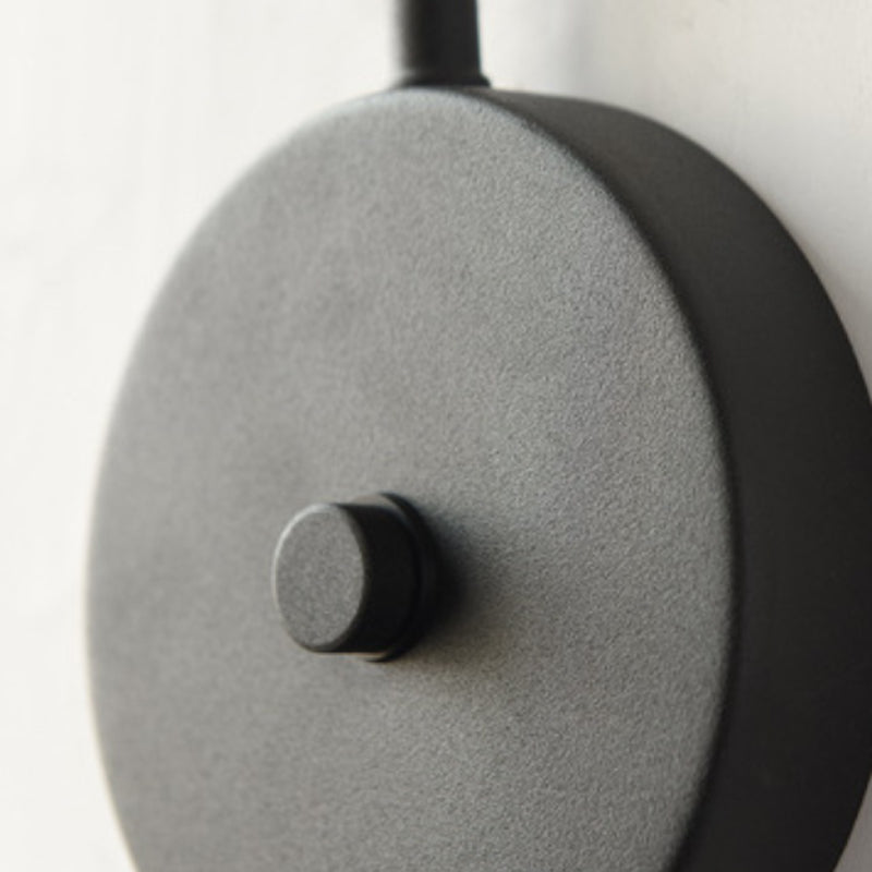 Black Metal Wall Light Industrial Flush Mount Lighting for Home Foyer