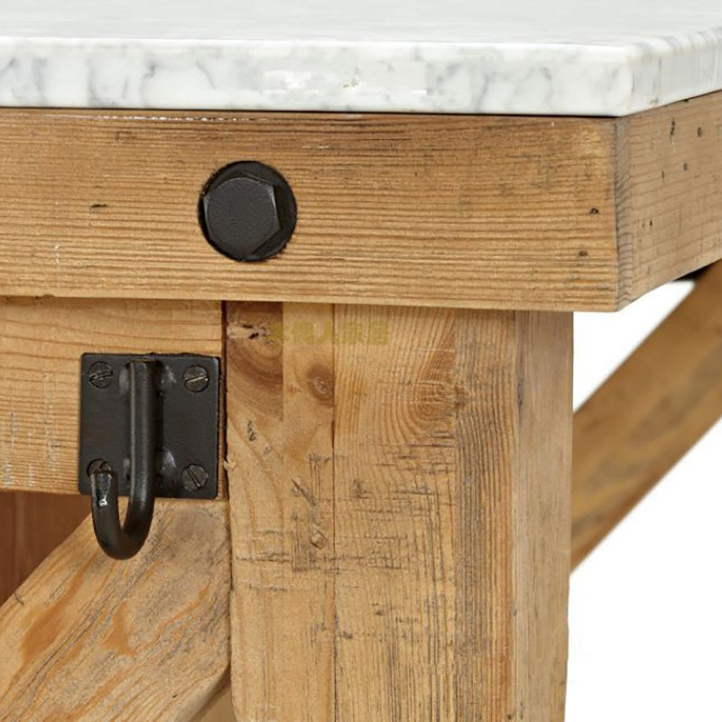 Contemporary Rolling Kitchen Cart Wood Kitchen Island Cart with Towel Rack