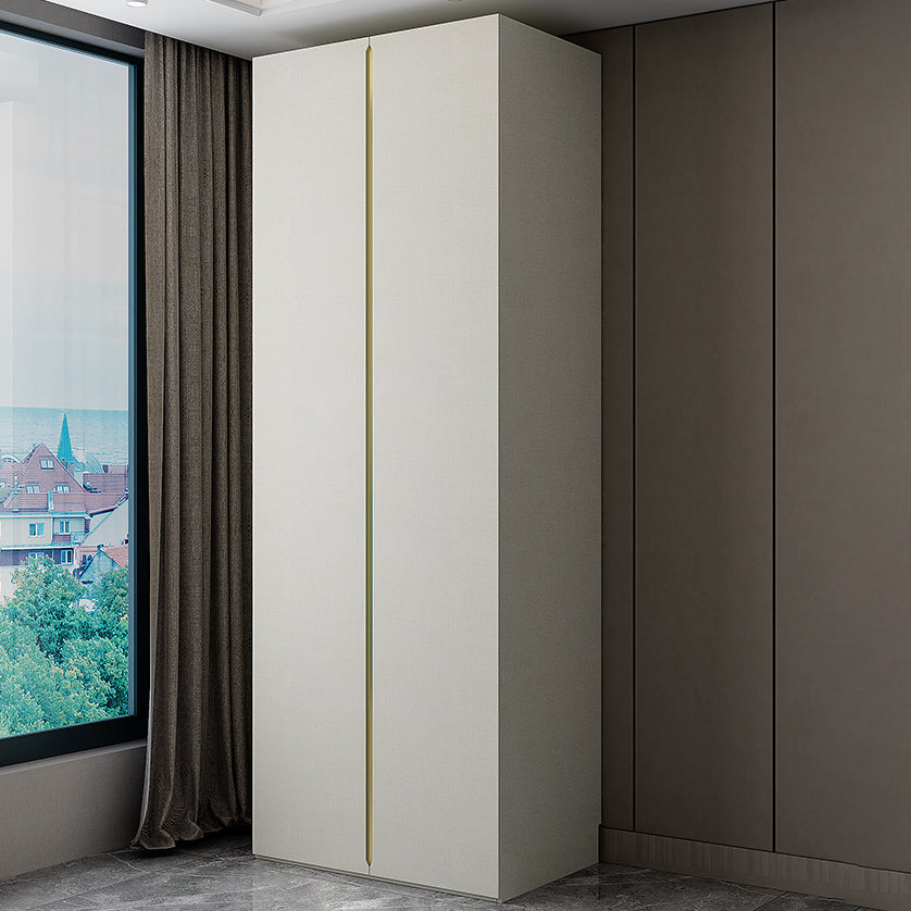 White Wooden Wardrobe Cloth Rod Included Wardrobe Closet for Home