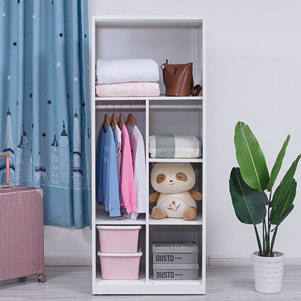 Contemporary Two Doors Wardrobe Armoire Steel Wardrobe Closet