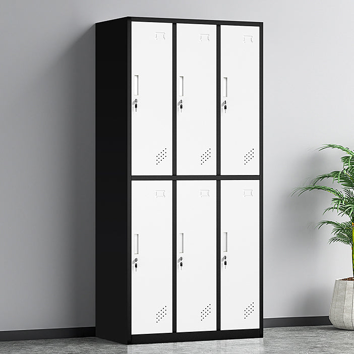 Contemporary Steel Storage Cabinet Non-Hanging Wardrobe Armoire
