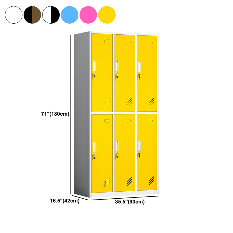 Contemporary Steel Storage Cabinet Non-Hanging Wardrobe Armoire