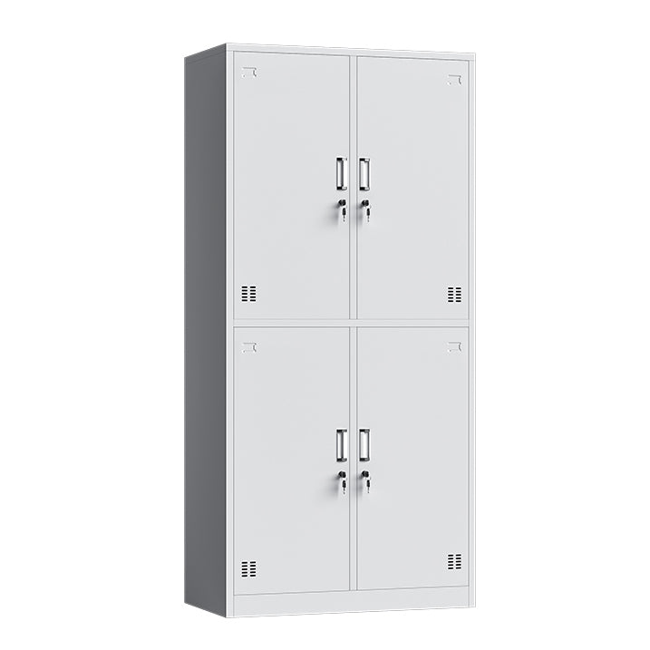 White Steel Wardrobe Cabinet Modern Wardrobe Armoire for Home