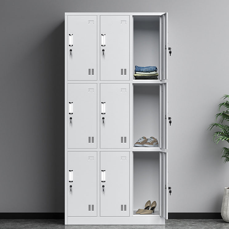 White Steel Wardrobe Cabinet Modern Wardrobe Armoire for Home