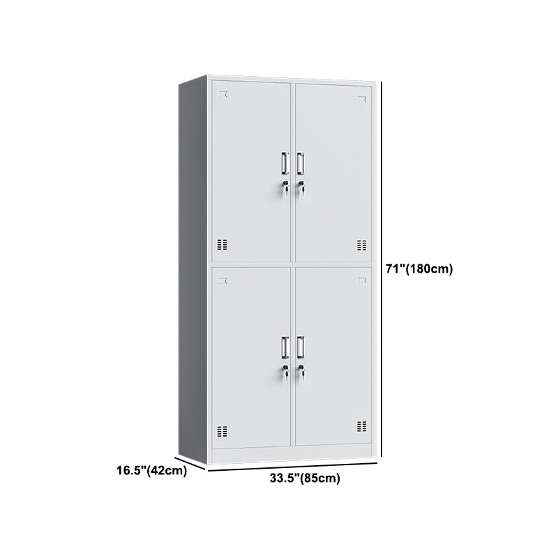 White Steel Wardrobe Cabinet Modern Wardrobe Armoire for Home