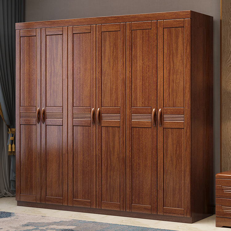 Traditional Walnut Wood Storage Cabinet Brown Cabinet for Home