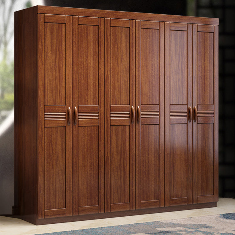 Traditional Walnut Wood Storage Cabinet Brown Cabinet for Home