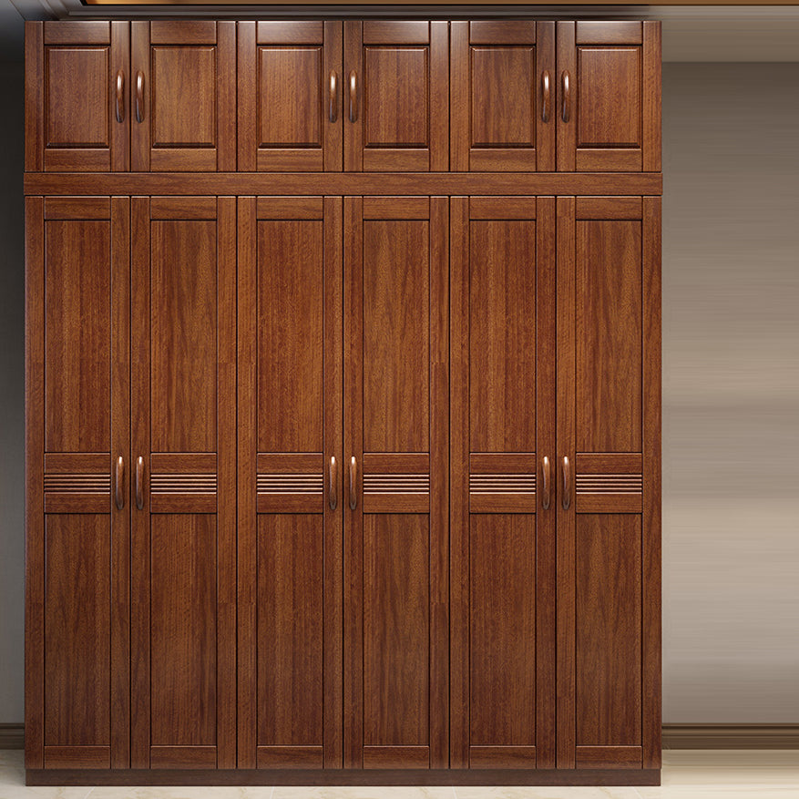 Traditional Walnut Wood Storage Cabinet Brown Cabinet for Home