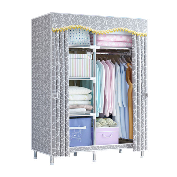 Contemporary Wardrobe Armoire with Legs Metal Wardrobe Cabinet