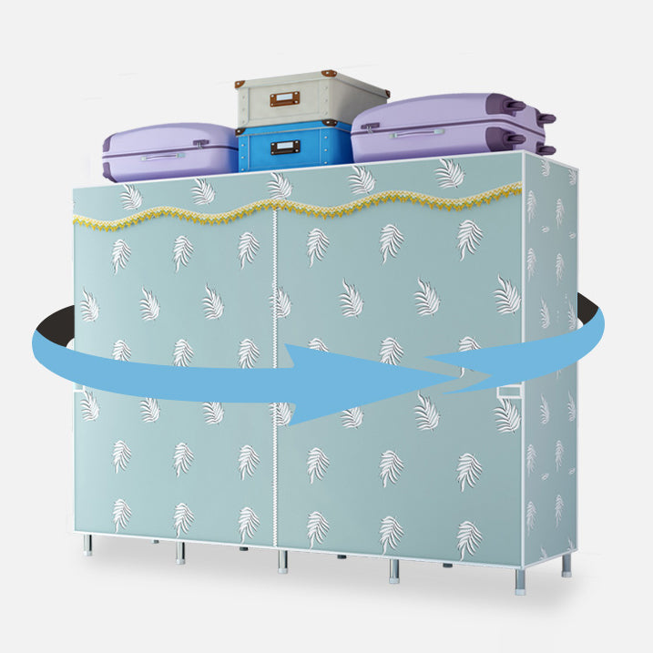 Contemporary Wardrobe Armoire with Legs Metal Wardrobe Cabinet