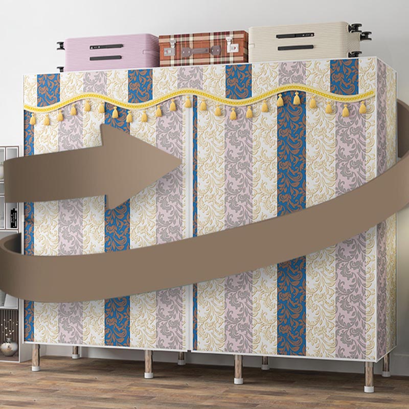 Contemporary Wardrobe Armoire Steel Wardrobe Closet with Legs