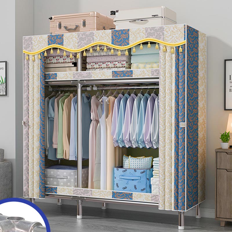 Contemporary Wardrobe Armoire Steel Wardrobe Closet with Legs