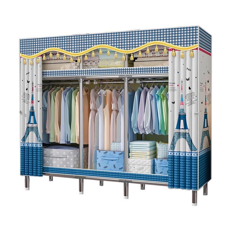 Contemporary Wardrobe Armoire Steel Wardrobe Closet with Legs