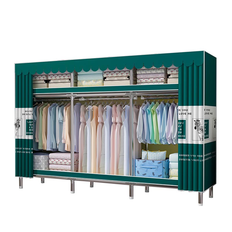 Contemporary Wardrobe Armoire Steel Wardrobe Closet with Legs