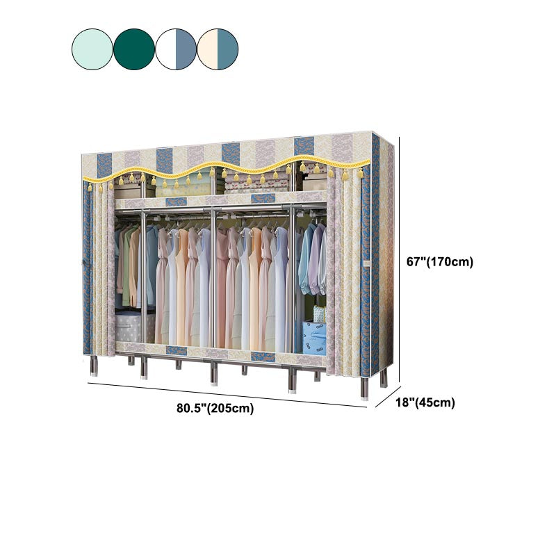 Contemporary Wardrobe Armoire Steel Wardrobe Closet with Legs