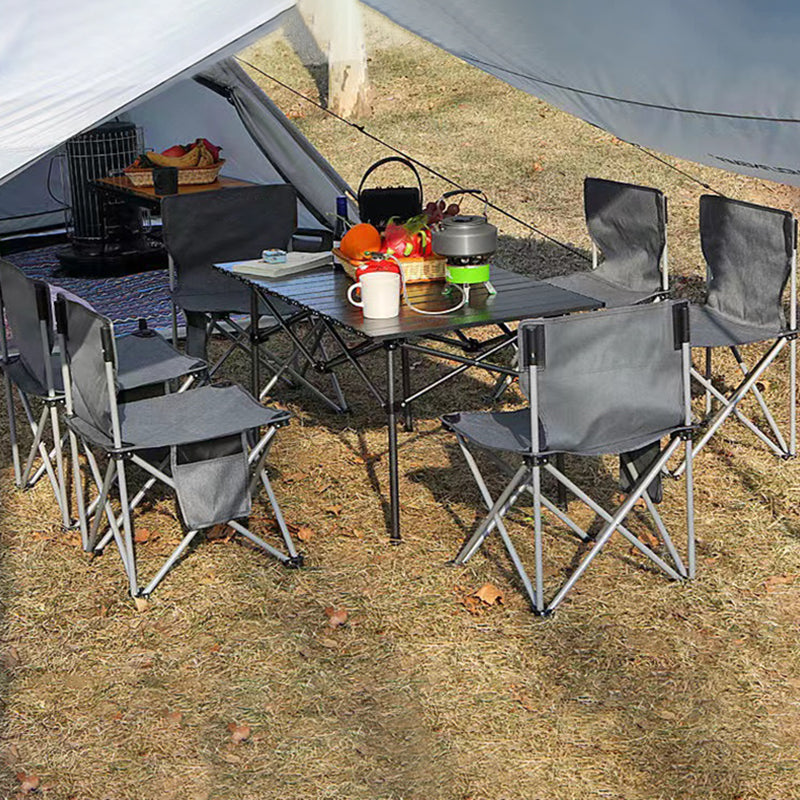 Modern Foldable Metal Table Set 1/3/5 Pieces Dining Table Set for Outdoor