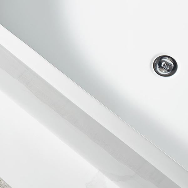 Modern White Acrylic Bath Tub Oval Freestanding Bathtub for Home