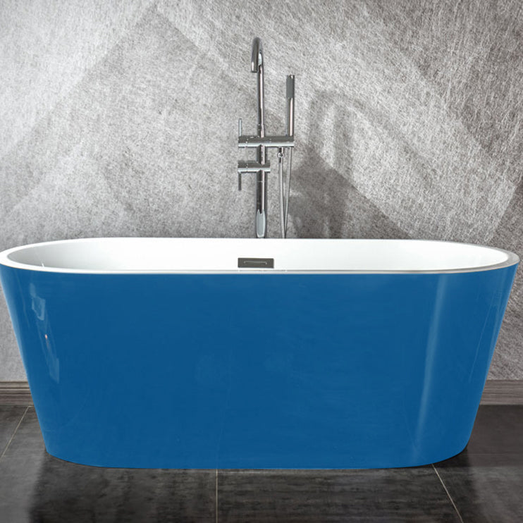 Modern Matte Acrylic Bath Tub Oval Freestanding Tub for Home