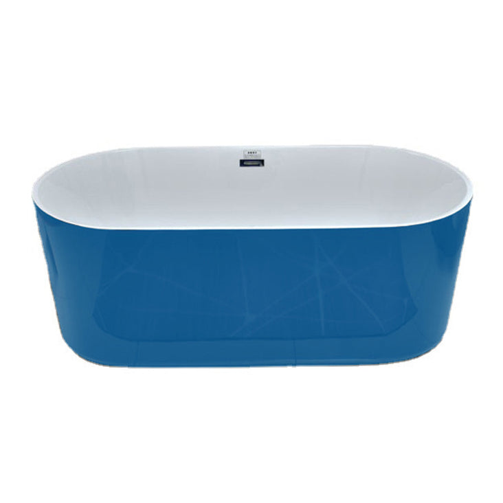 Modern Matte Acrylic Bath Tub Oval Freestanding Tub for Home