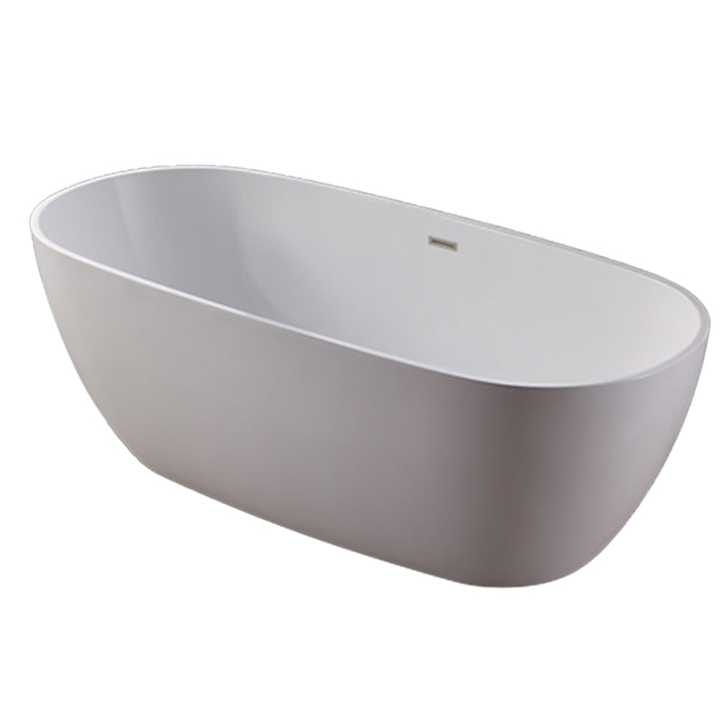 Oval Freestanding Bath Tub Modern Acrylic Bathtub for Bathroom